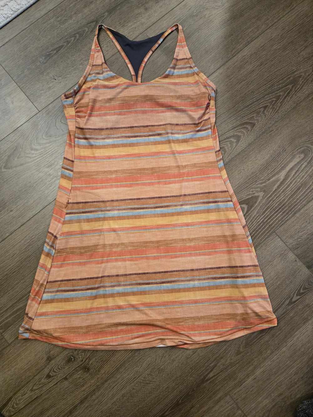 Striped Racerback Summer Dress in Peach Stripe